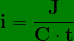 \dpi{120} \bg_green \mathbf{ i = \frac{J}{C\cdot t}}